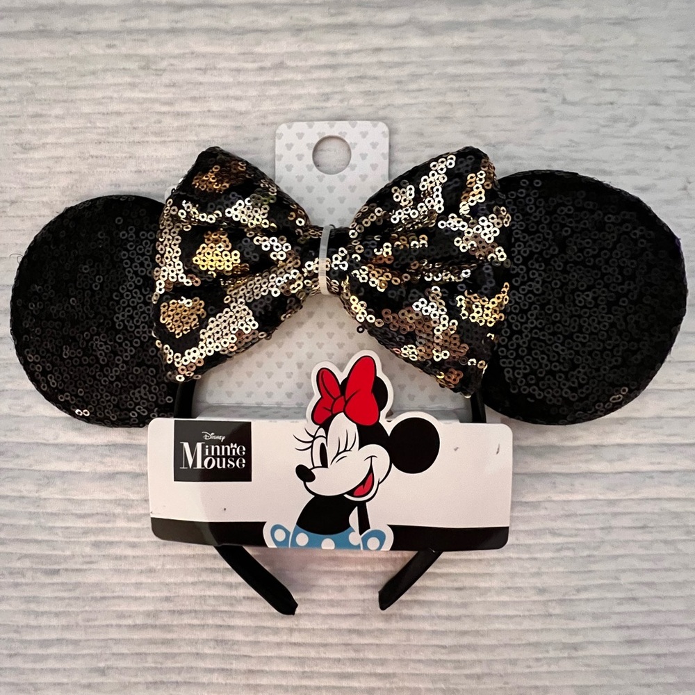 Disney Leopard Print Minnie Mouse Ears Headband
